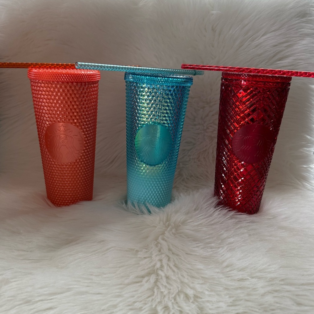 Starbucks Colorful Textured Party Tumblers Set